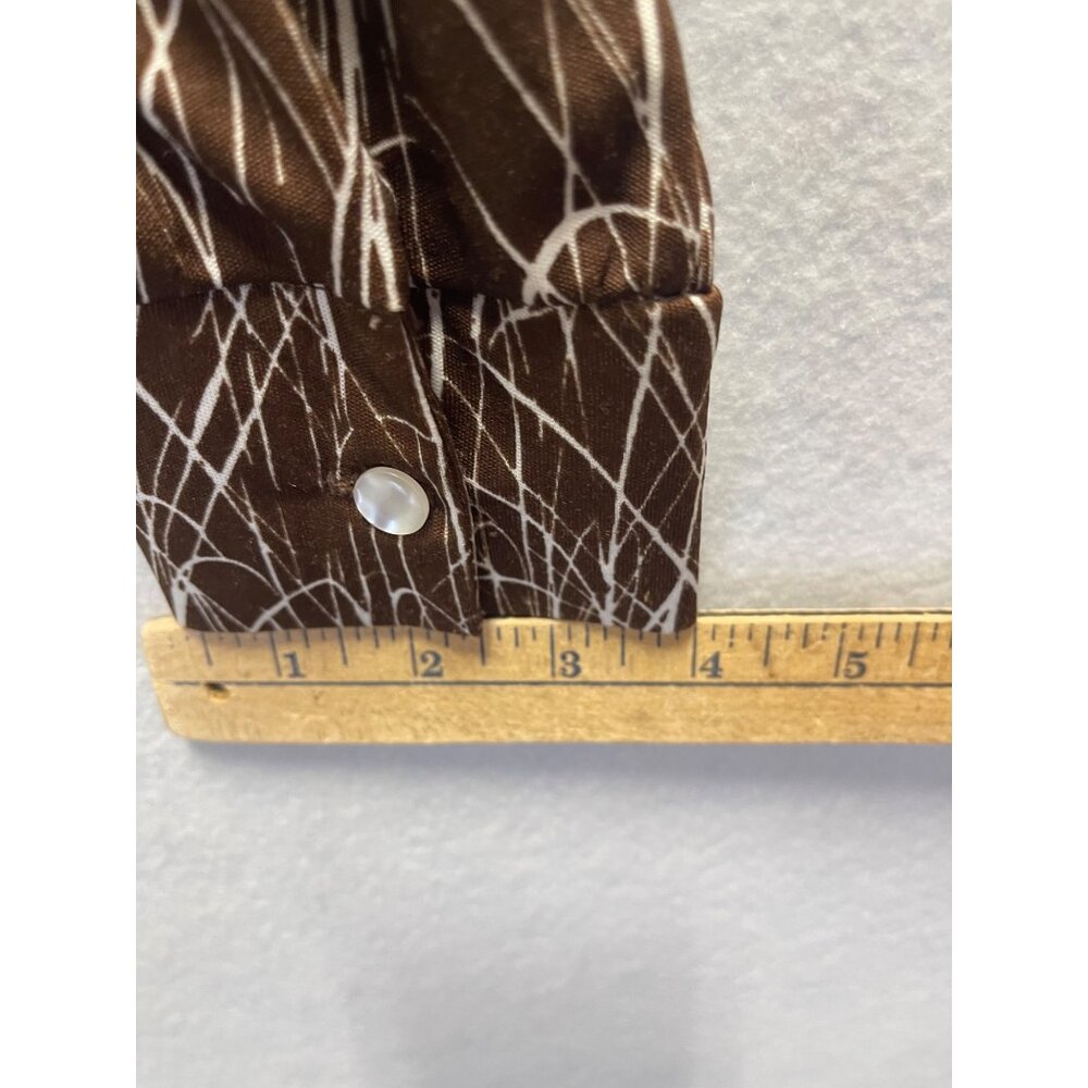 Vintage Lee Mar Dacron Polyester Blouse Shirt Button Up Collar with Scarf Collar - Picture 11 of 13